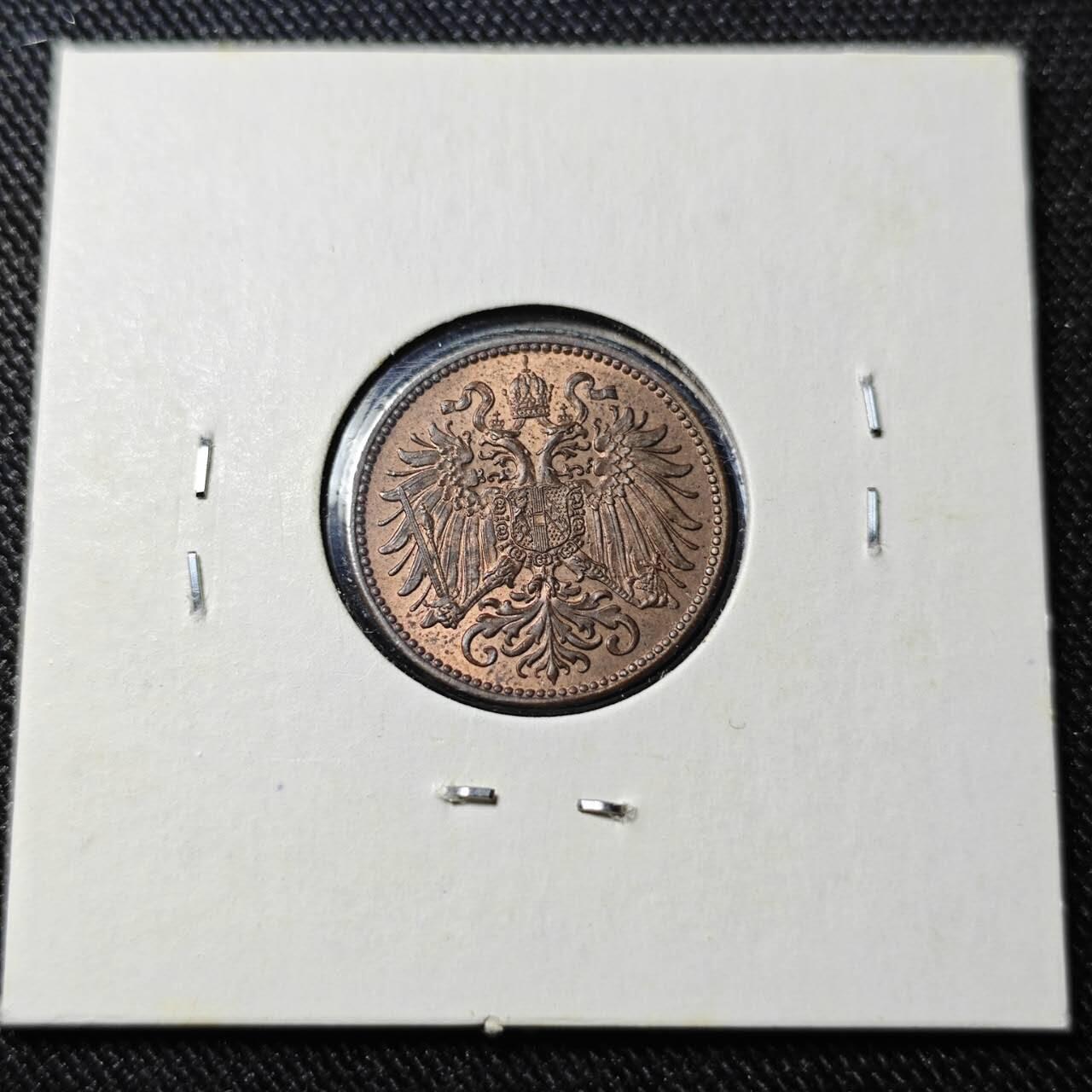 KK钱币收藏小铺   套币 批量/好品散币专场 2月预留时间 周末发货 1895奥地利2格罗申铜币 好品 