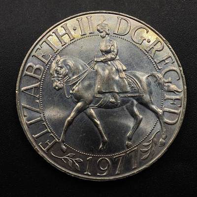 【淘币小摊】实时拍第八百七十六拍   散币场    每周一统一发货 - 英国1977年女王登基银禧克朗纪念币