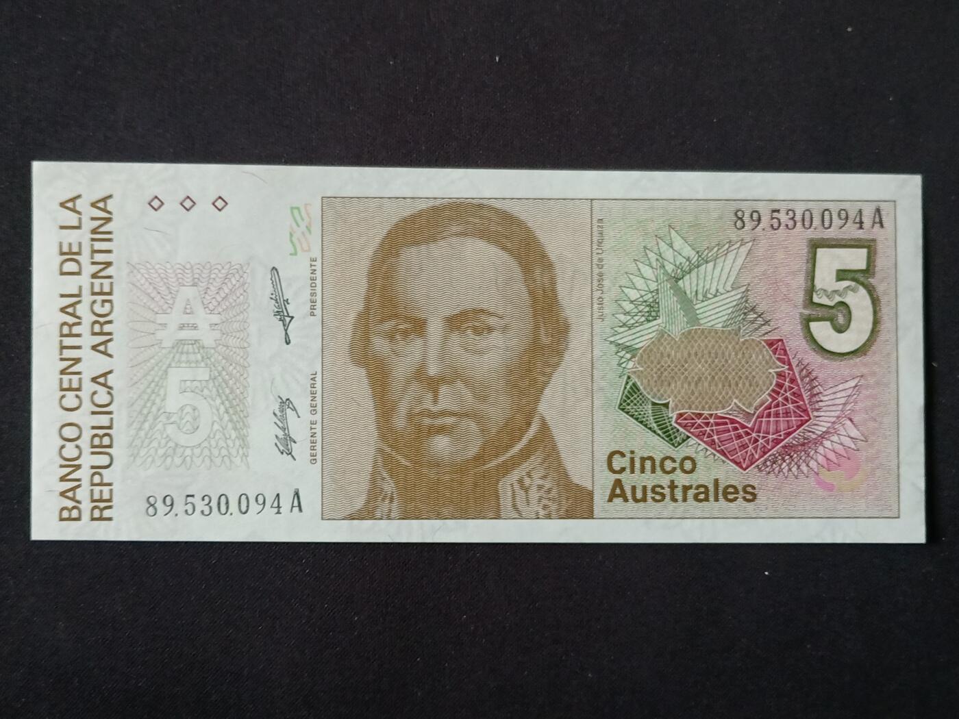 【游宝拍卖】丙午马年第7期 阿根廷-5奥斯特拉尔【全新UNC】