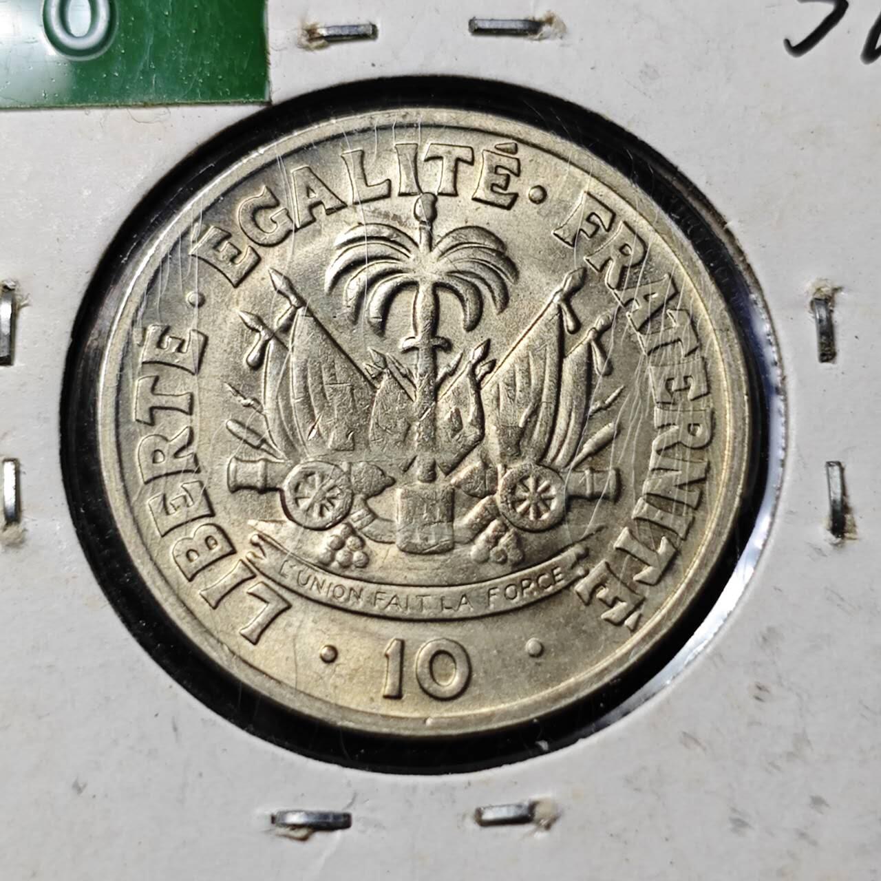 KK钱币收藏小铺   套币 批量/好品散币专场 2月预留时间 周末发货  1958海地10分 好品