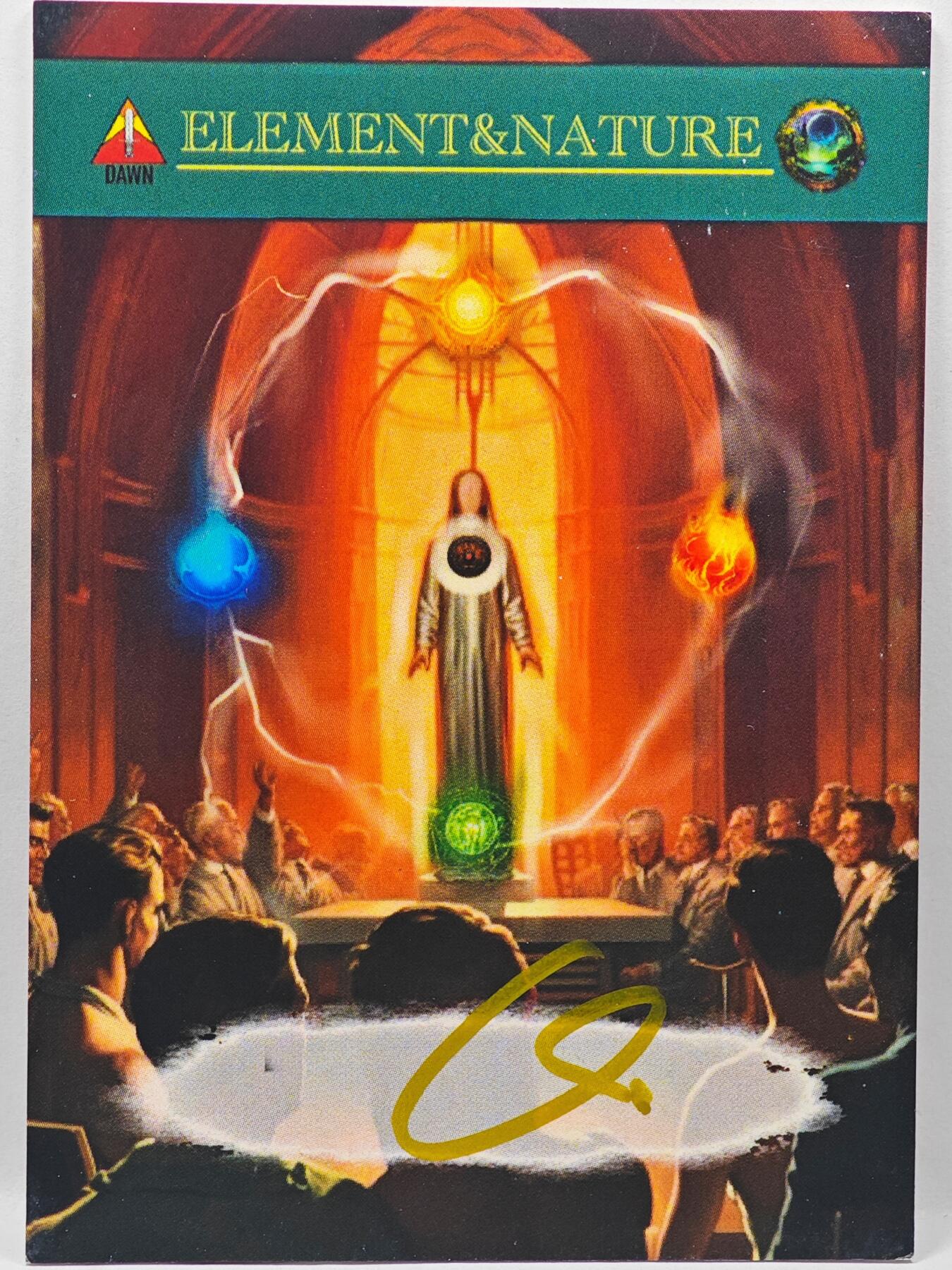 白泽拍卖卡牌手绘专场第33期（去岁千般皆如愿 今年万事定称心） 2025 元素与自然手绘卡 朱颜引  Q亲签