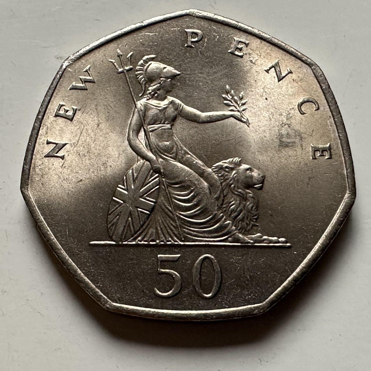 🌹外币初藏🌹🐯2026年第24场  每周二四六晚8️⃣点 接代拍 英国1969年50便士 c