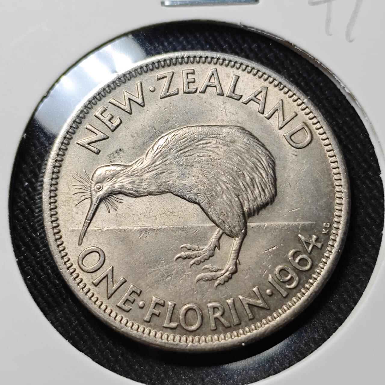 KK钱币收藏小铺   套币 批量/好品散币专场 2月预留时间 周末发货  1964新西兰1先令 好品