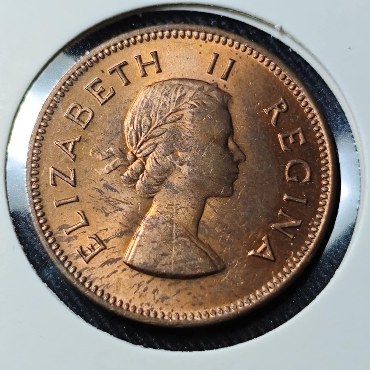 KK钱币收藏小铺   套币 批量/好品散币专场 2月预留时间 周末发货  1960英属南非0.5便士铜币