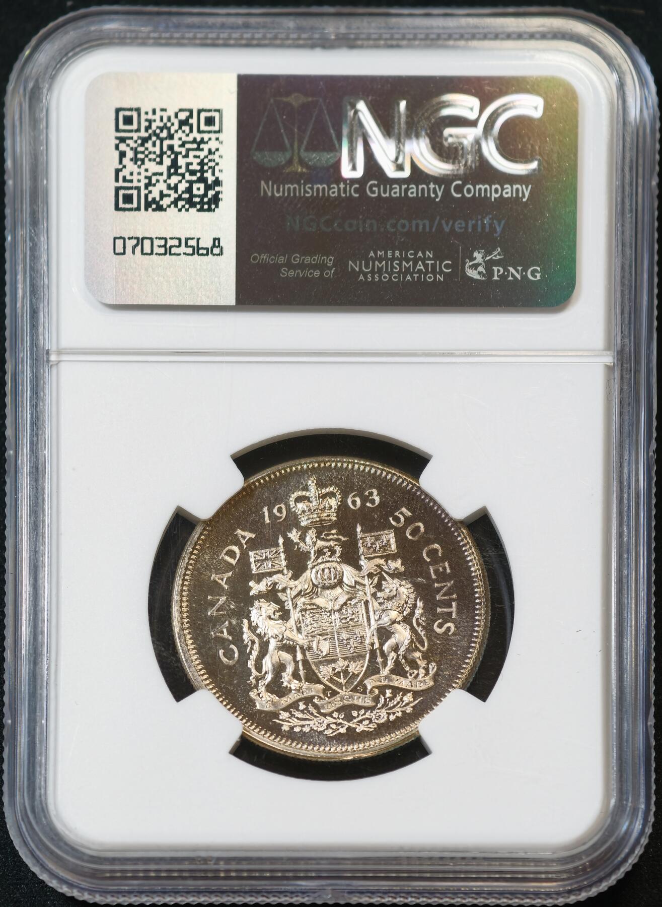 甄臻铺-世界币章拍卖（第53期），甄品场拍品征集中，送拍享返佣金等优惠多多 NGC-PL66  加拿大伊丽莎白50c银币  上66不易，追求高分的不要错过