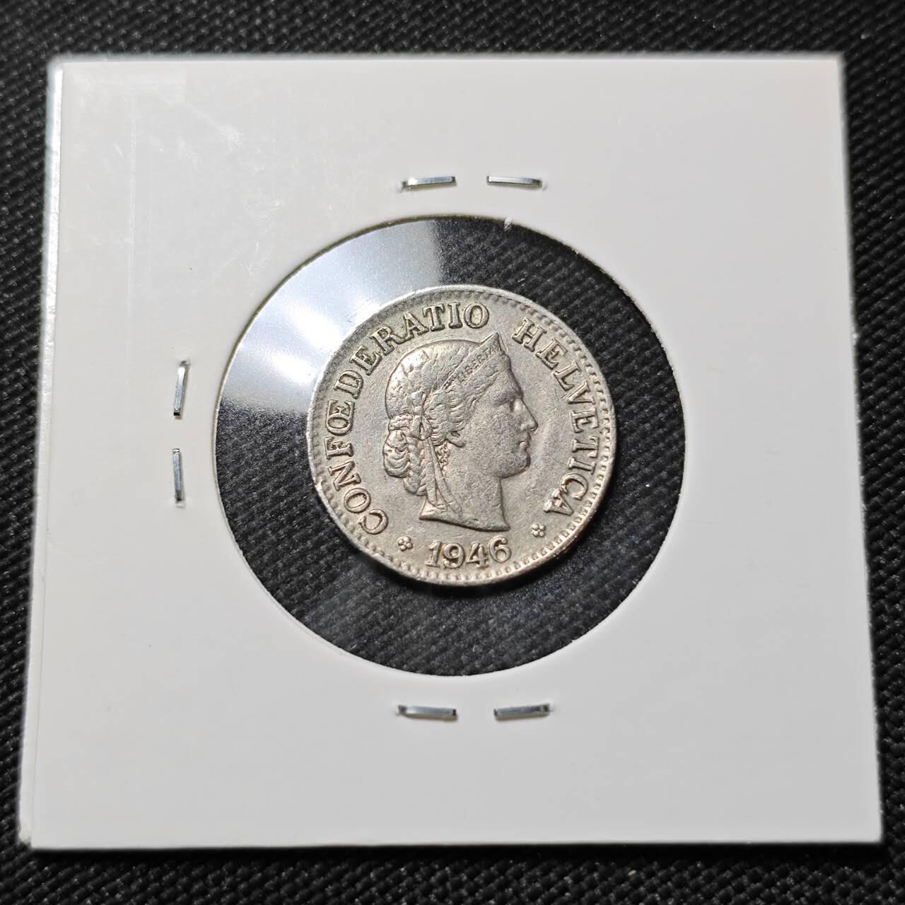 KK钱币收藏小铺   第401期 2月预留时间 周末发货  1946瑞士10分