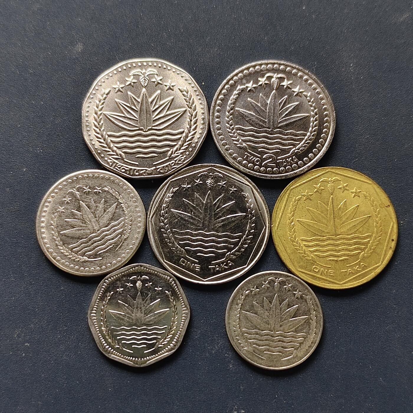 【全场包邮】纯粹捡漏拍508场 孟加拉国各年份7枚套币-含FAO纪念币