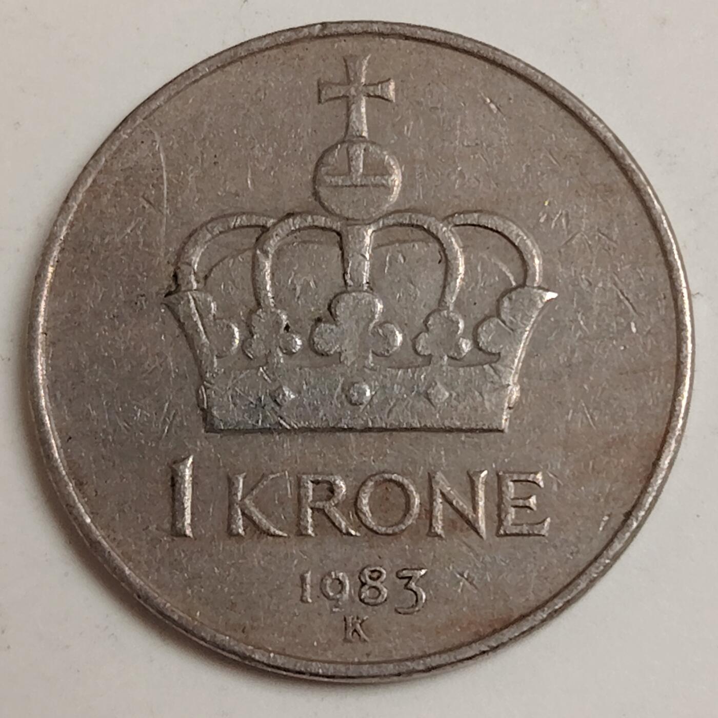 布加迪🐬～世界钱币(上海)🌾第 279 期 /  各国套币和散币 挪威🇳🇴 1983年 1克朗