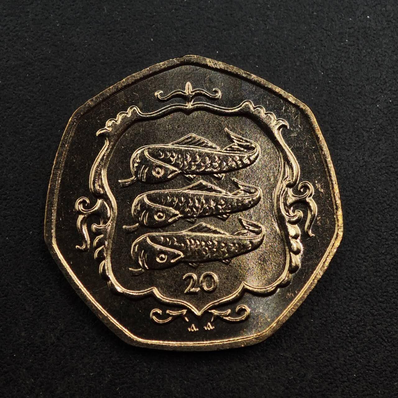 【淘币小摊】实时拍第八百七十六拍   散币场    每周一统一发货 马恩岛1987年三鱼20便士镍币