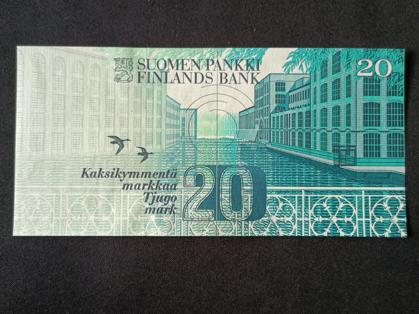 【游宝拍卖】丙午马年第7期 芬兰-20马克【1993年 Litt.A版 全新UNC】