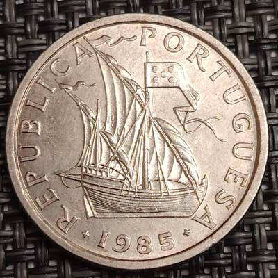 布加迪🐬～世界钱币(上海)🌾第 279 期 /  各国套币和散币 - 葡萄牙🇵🇹 1985年 5埃斯库多