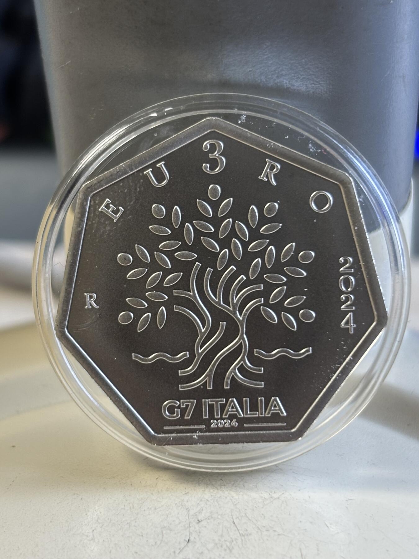 第192期拍卖 意大利2024年七国集团G7首脑峰会主宾国女神银币，925银，20.24克，发行4000枚