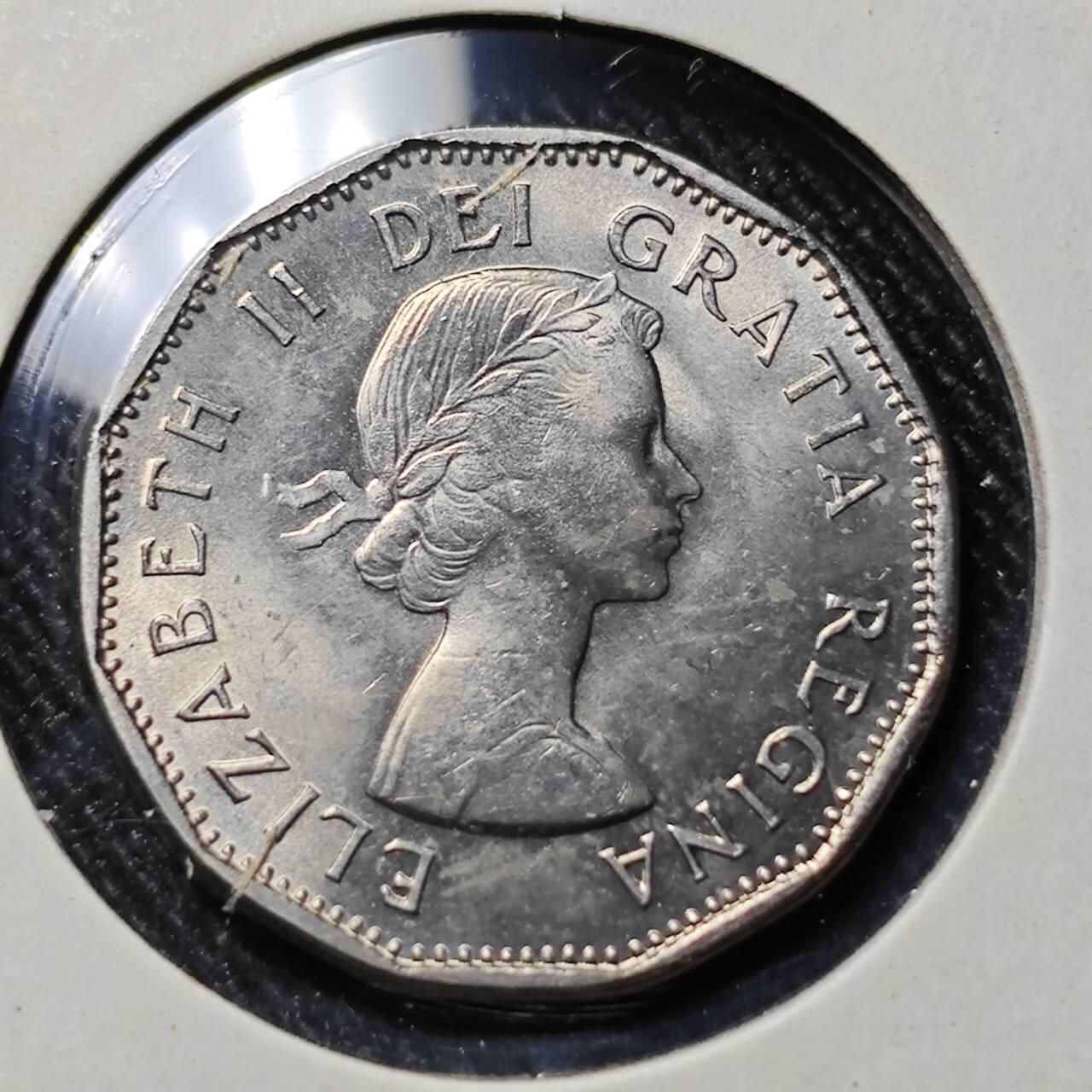 KK钱币收藏小铺   套币 批量/好品散币专场 2月预留时间 周末发货  1960加拿大5分 好品