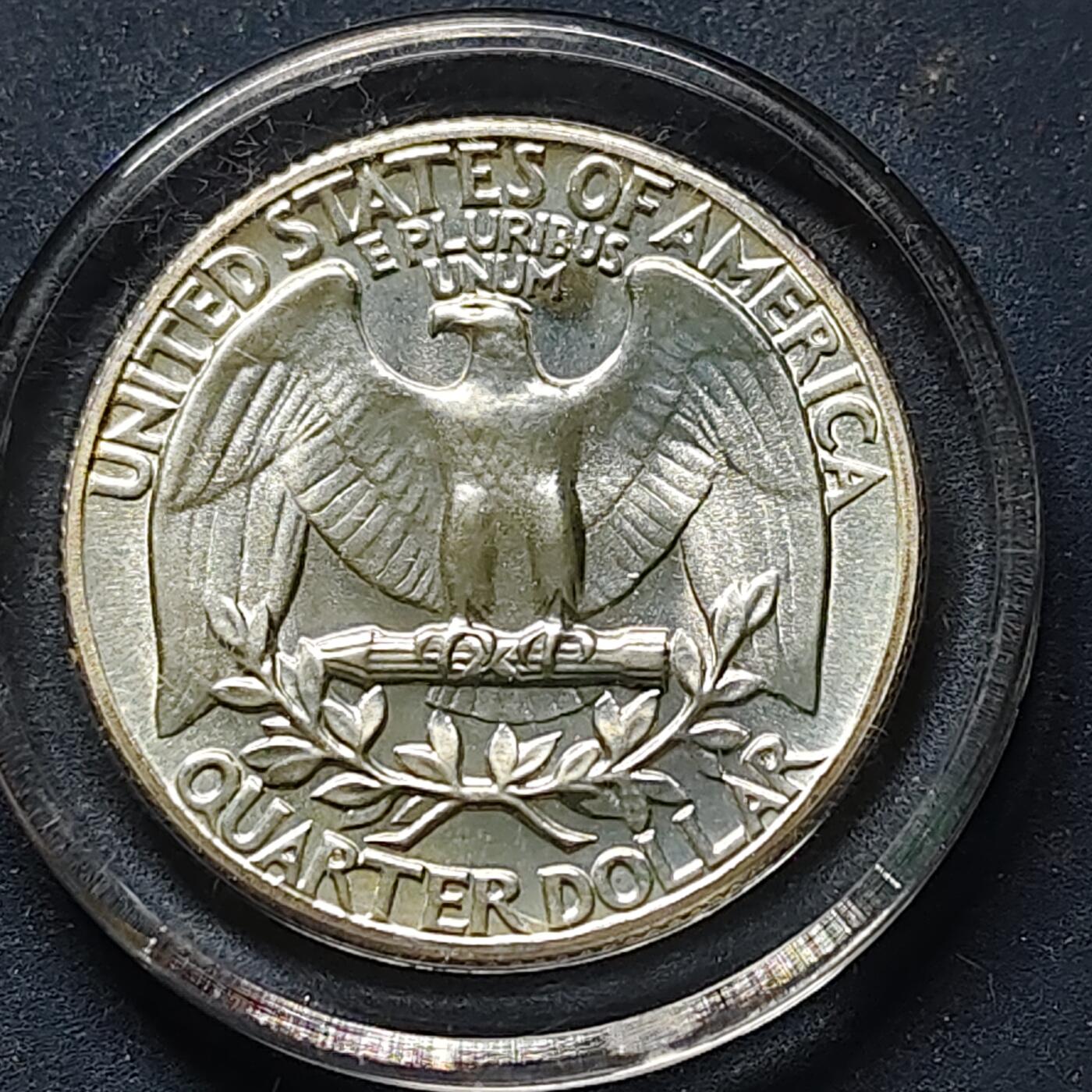 【全场包邮】纯粹捡漏拍508场 美国1964年华盛顿25分银币【24.3毫米6.25克90%】