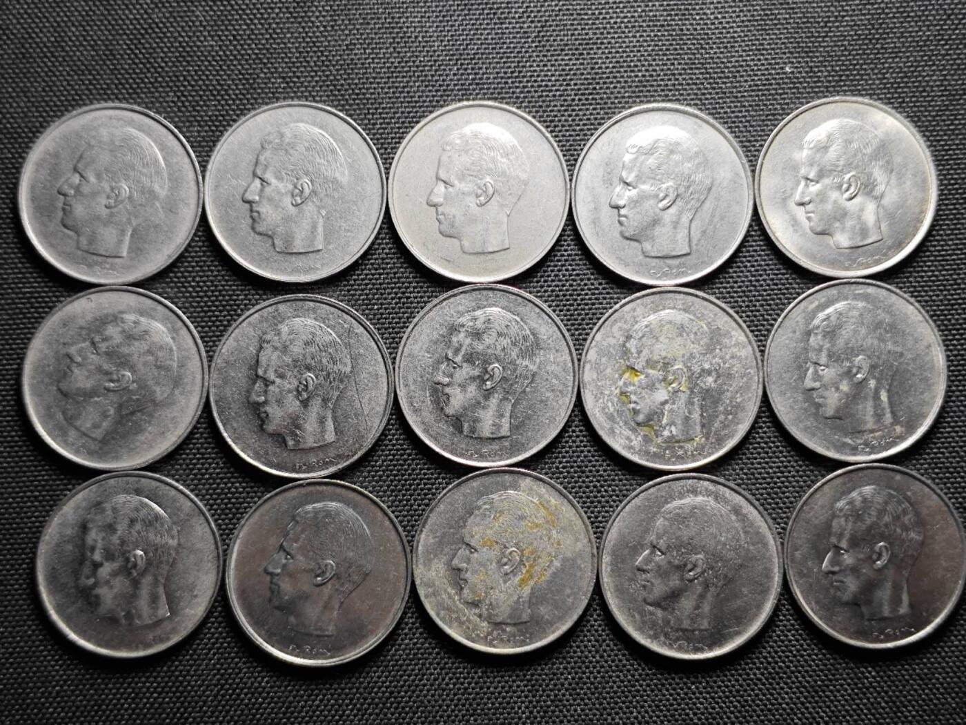 KK钱币收藏小铺   套币 批量/好品散币专场 2月预留时间 周末发货  比利时10法郎一组15枚