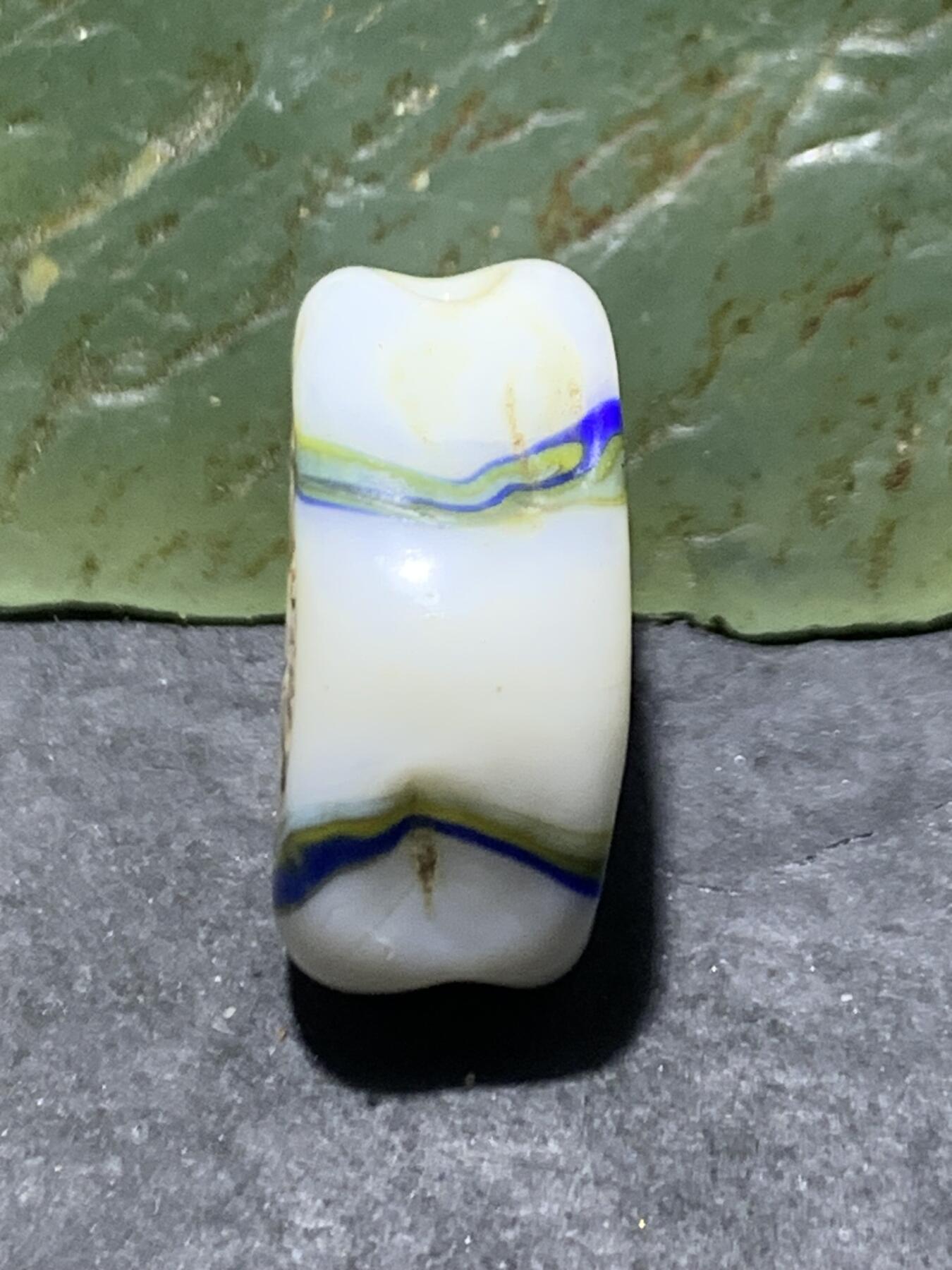 西亚古法手做恶魔之眼，人面琉璃珠一颗，