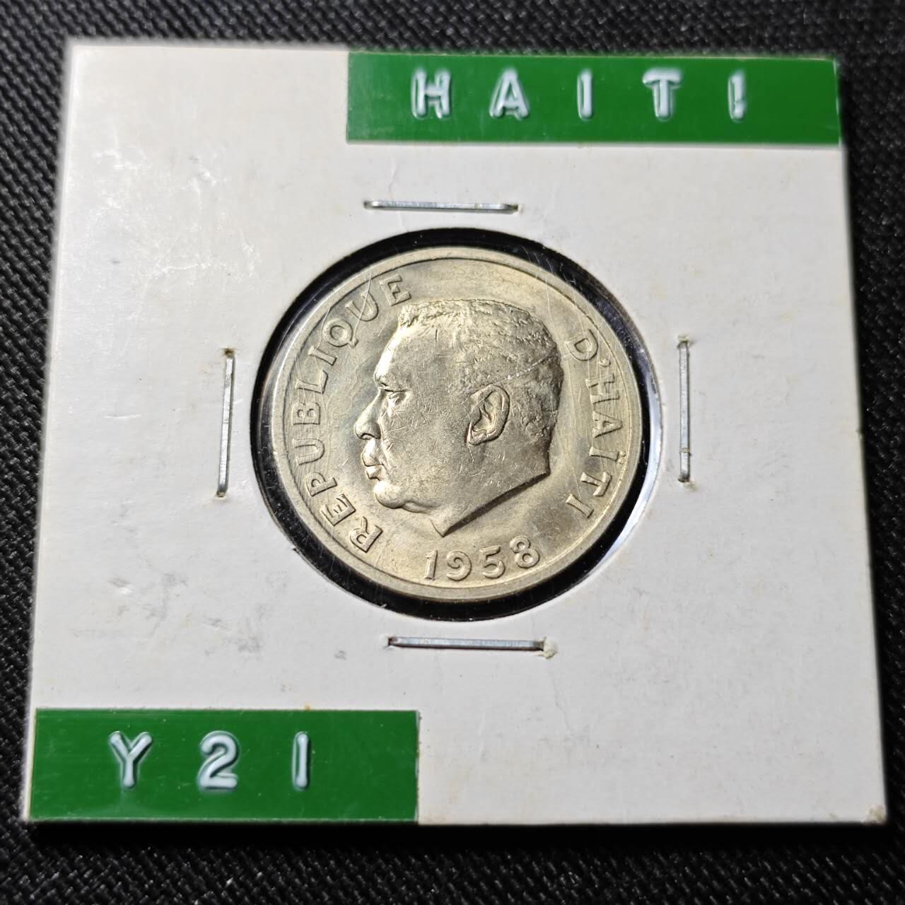 KK钱币收藏小铺   套币 批量/好品散币专场 2月预留时间 周末发货  1958海地10分 好品