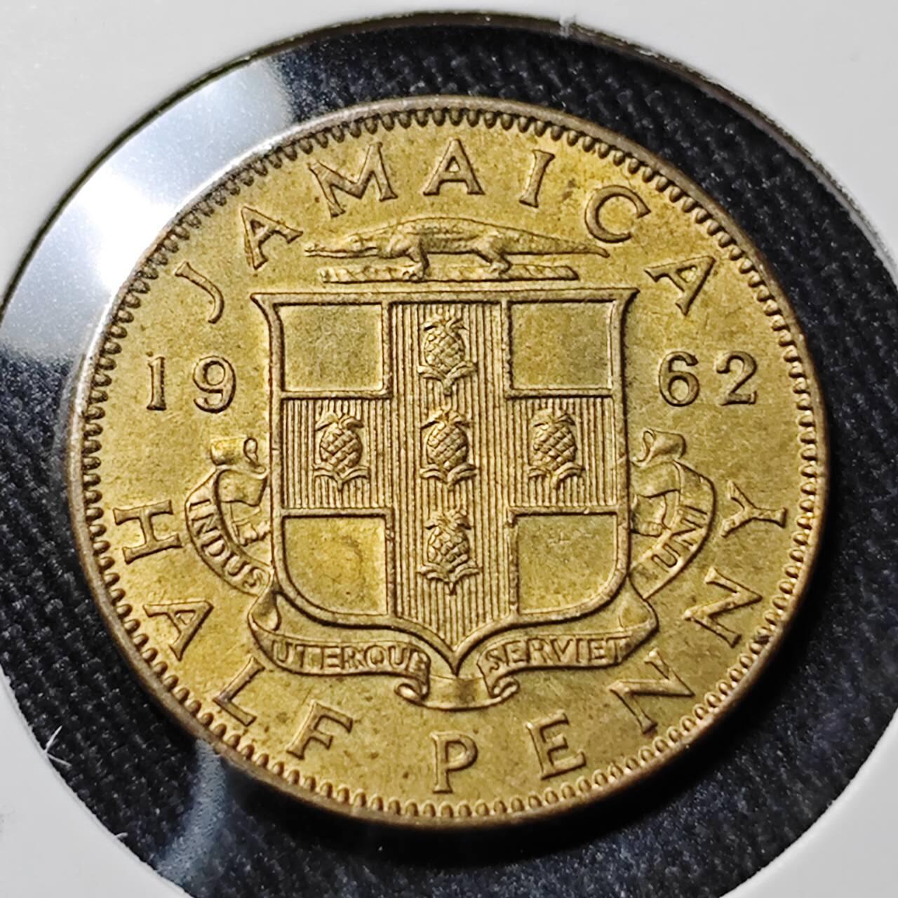 KK钱币收藏小铺   套币 批量/好品散币专场 2月预留时间 周末发货  1962英属牙买加半便士铜币