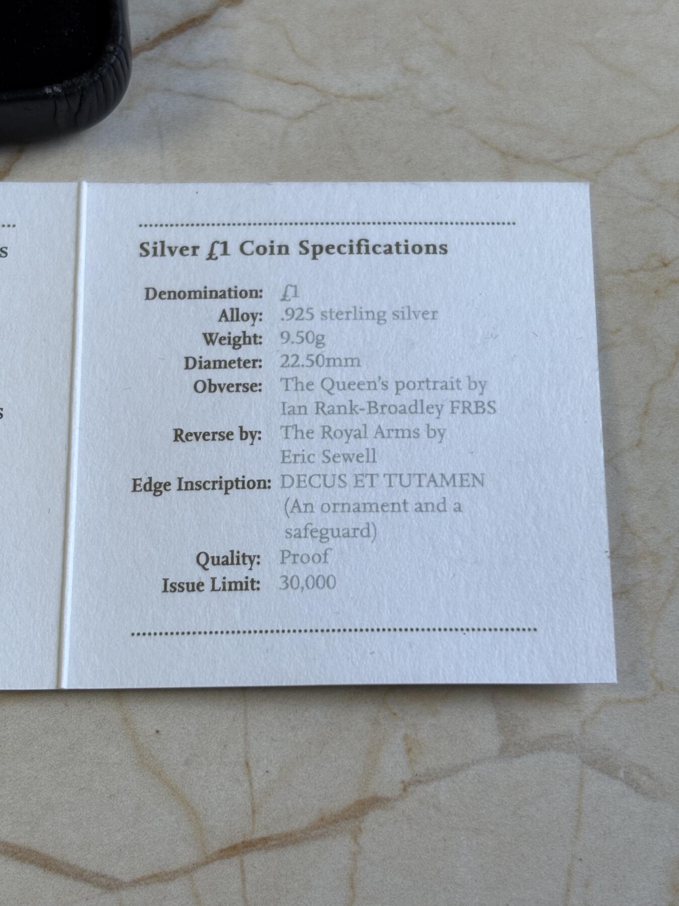 第192期拍卖 英国2008年皇室神兽1英镑精制纪念银币发行5000枚，935银，9.5克，发行5000枚