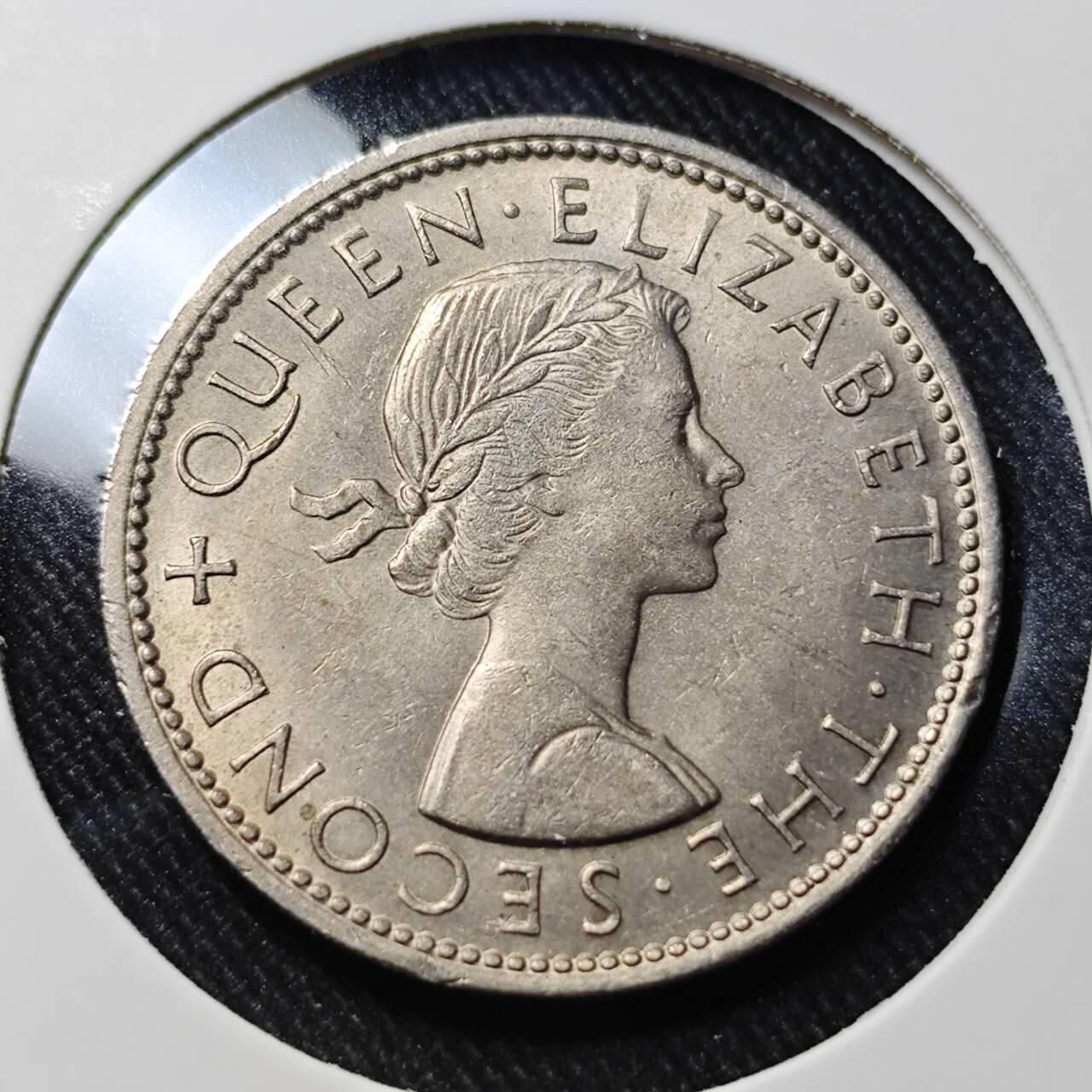 KK钱币收藏小铺   套币 批量/好品散币专场 2月预留时间 周末发货  1964新西兰1先令 好品