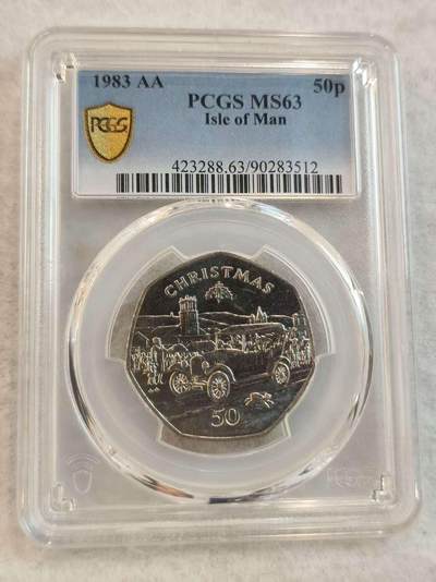 G&W世界散币，银币处理专场（第45场） - PCGS-MS63 马恩岛1983年50便士