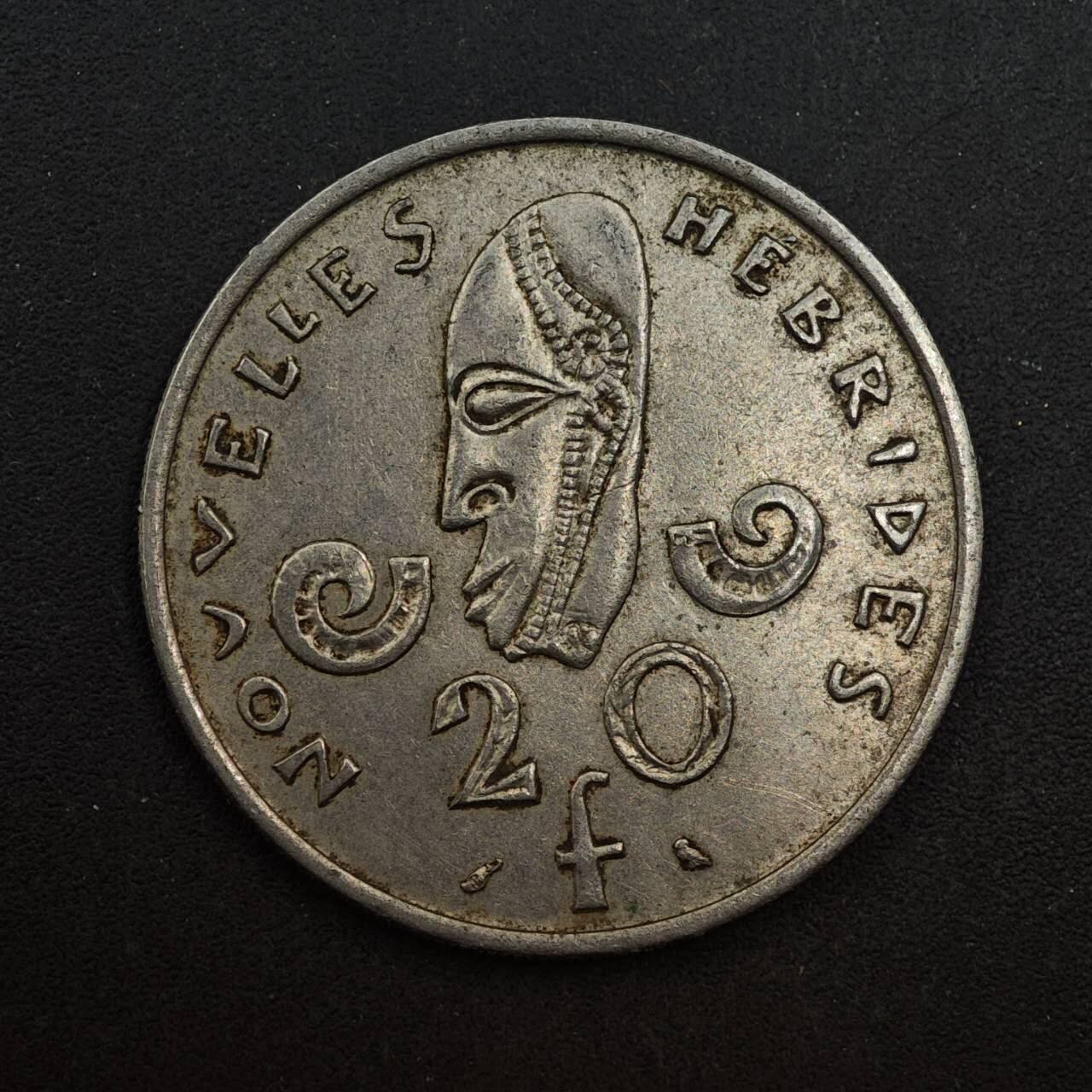 【淘币小摊】实时拍第八百七十六拍   散币场    每周一统一发货 赫布里底1967年20法郎镍币