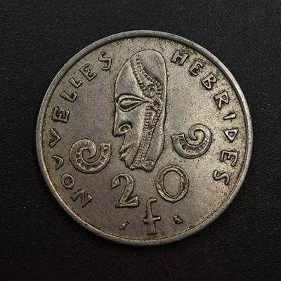 【淘币小摊】实时拍第八百七十六拍   散币场    每周一统一发货 - 赫布里底1967年20法郎镍币