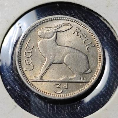 KK钱币收藏小铺   套币 批量/好品散币专场 2月预留时间 周末发货 -  1968爱尔兰3便士镍币 好品