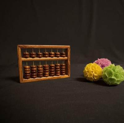 零元拍：“算盘一响，黄金万两”海南黄花梨七档小算盘。尺寸：92/60.5MM - 零元拍：“算盘一响，黄金万两”海南黄花梨七档小算盘。尺寸：92/60.5MM