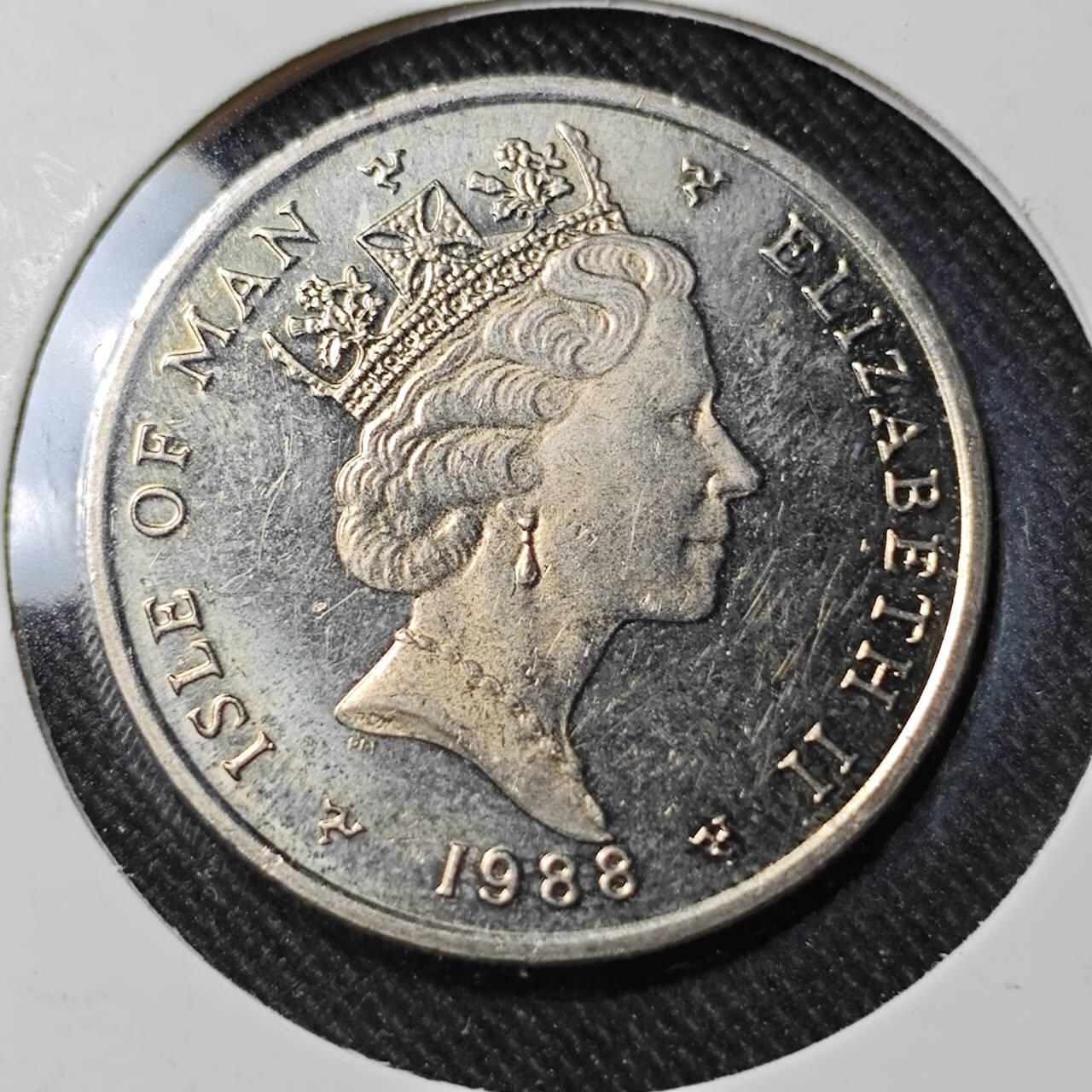 KK钱币收藏小铺   套币 批量/好品散币专场 2月预留时间 周末发货  1988马恩岛10便士