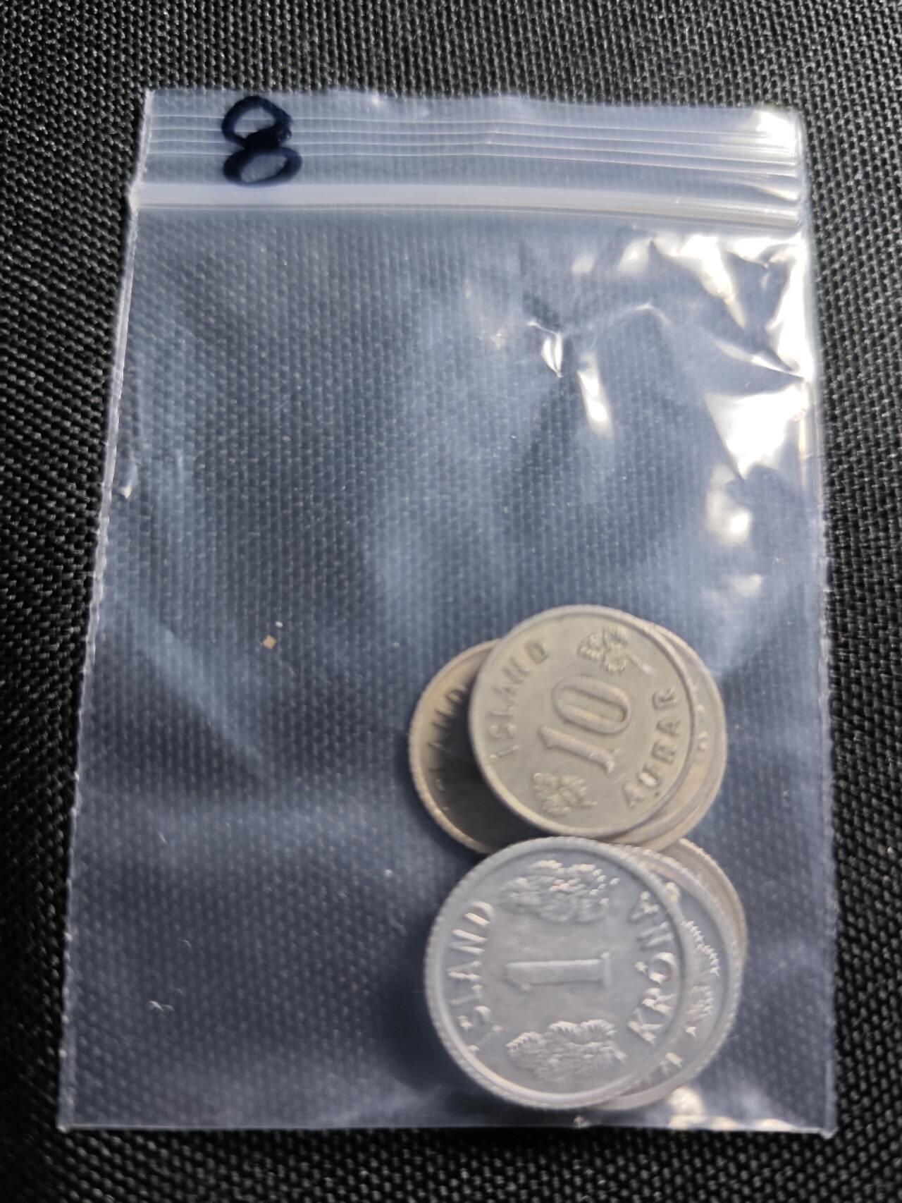 KK钱币收藏小铺   套币 批量/好品散币专场 2月预留时间 周末发货  冰岛大小面值散币一组72枚