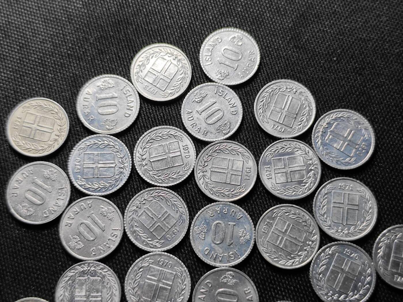 KK钱币收藏小铺   套币 批量/好品散币专场 2月预留时间 周末发货  冰岛大小面值散币一组72枚