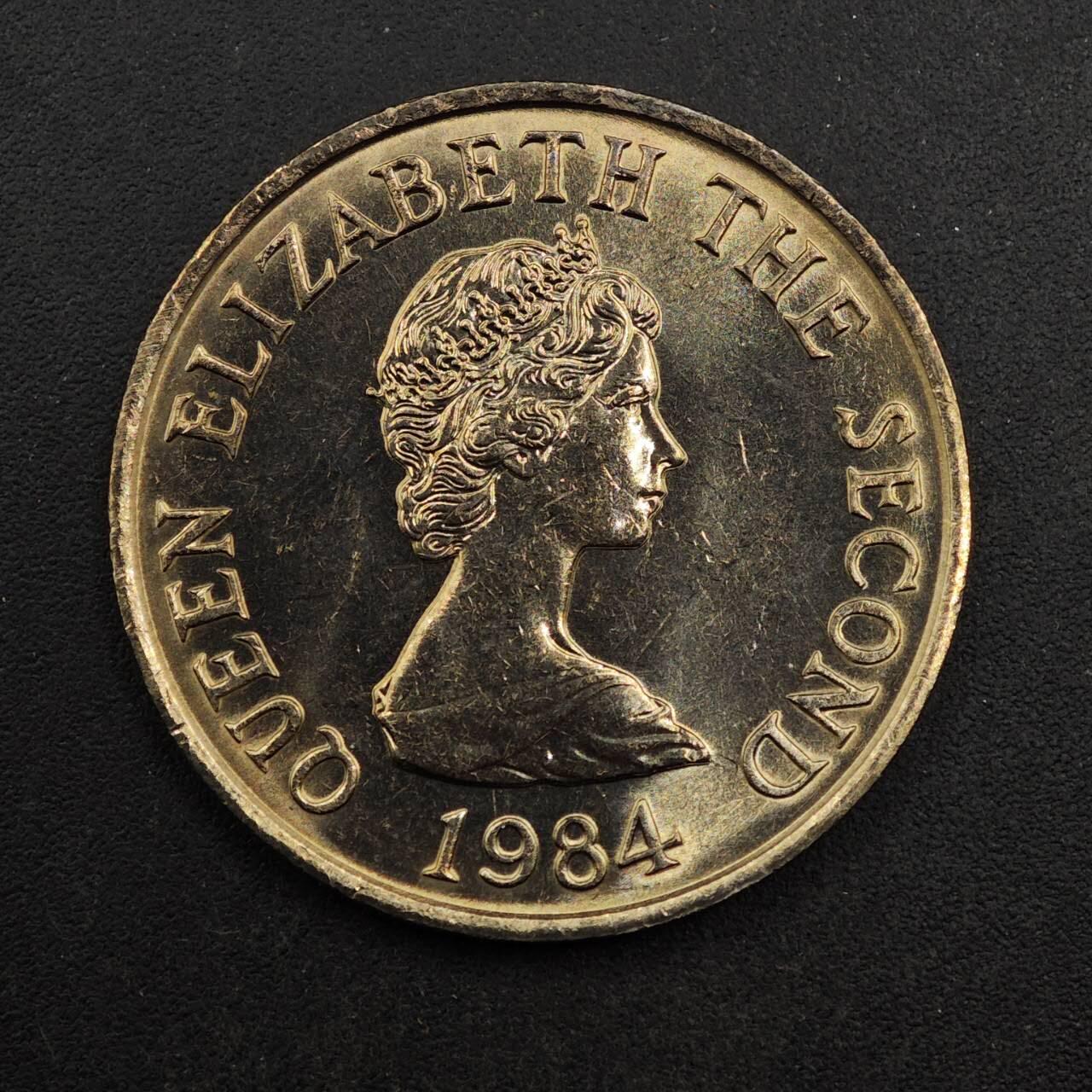 【淘币小摊】实时拍第八百七十六拍   散币场    每周一统一发货 泽西岛1984年飞来石10便士镍币