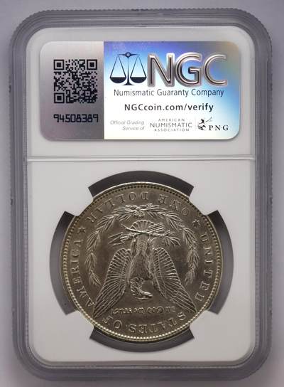 观钱近现代机制币拍卖No.002  美国1896年1美元摩根银元 NGC MS61
