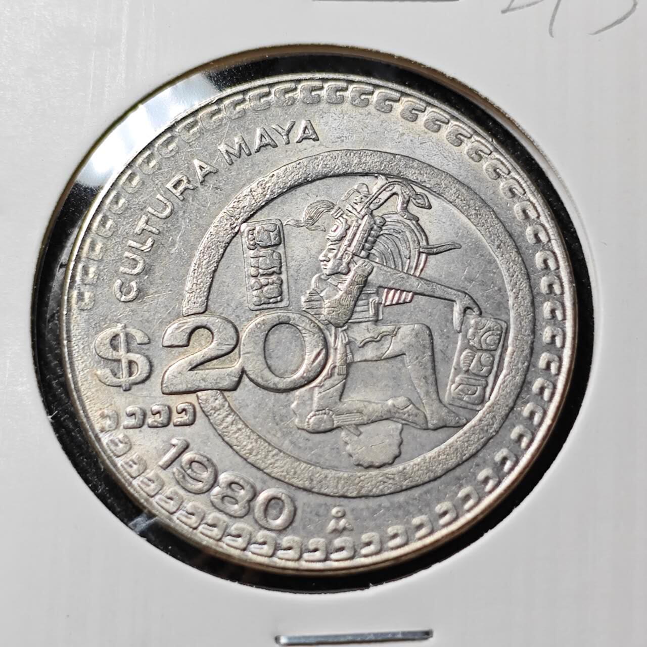 KK钱币收藏小铺   套币 批量/好品散币专场 2月预留时间 周末发货  1980墨西哥20比索 好品