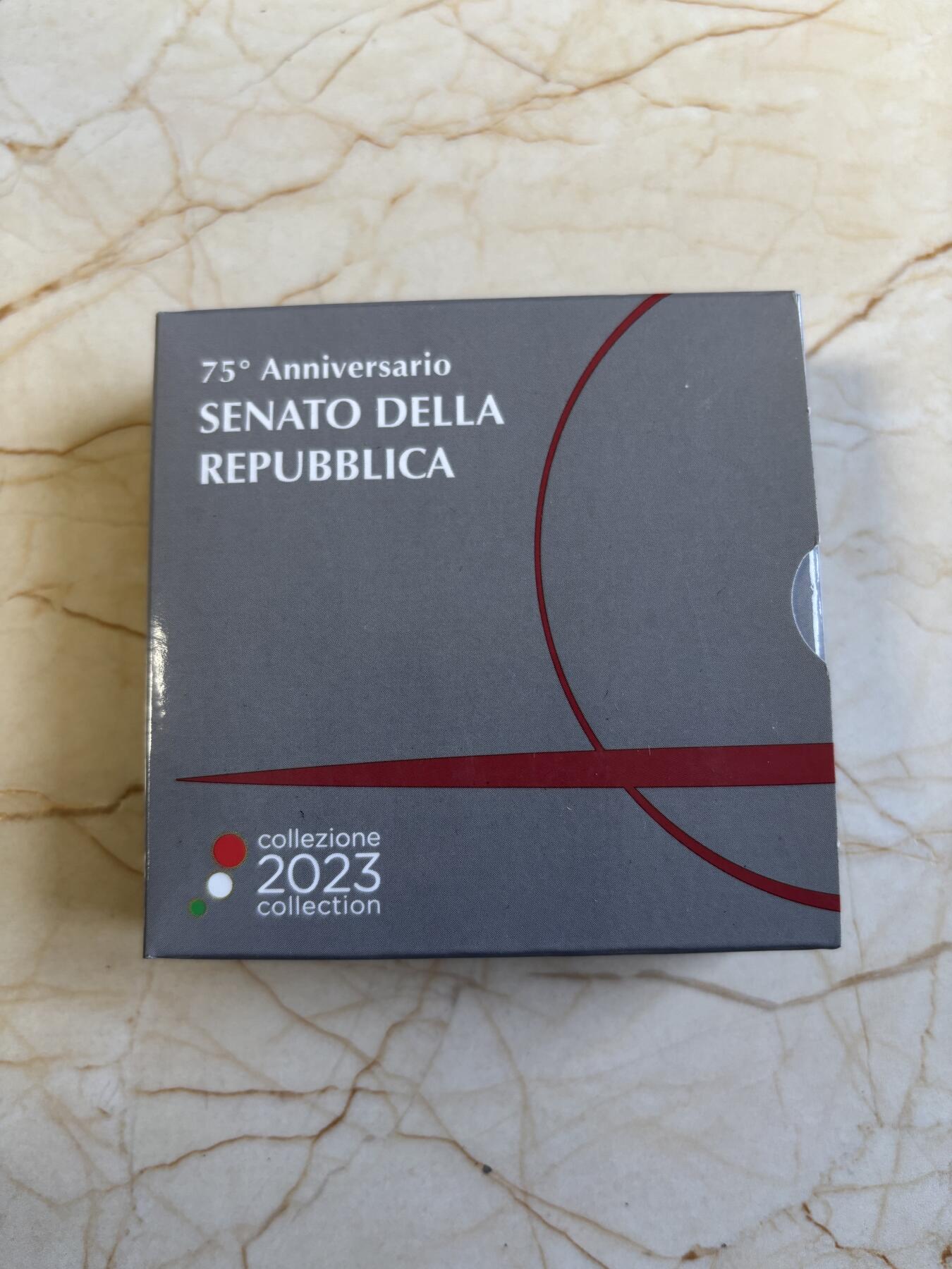 第192期拍卖 意大利2023年欧洲参议院75周年5欧彩色纪念银币，925银，18克，发行6098枚