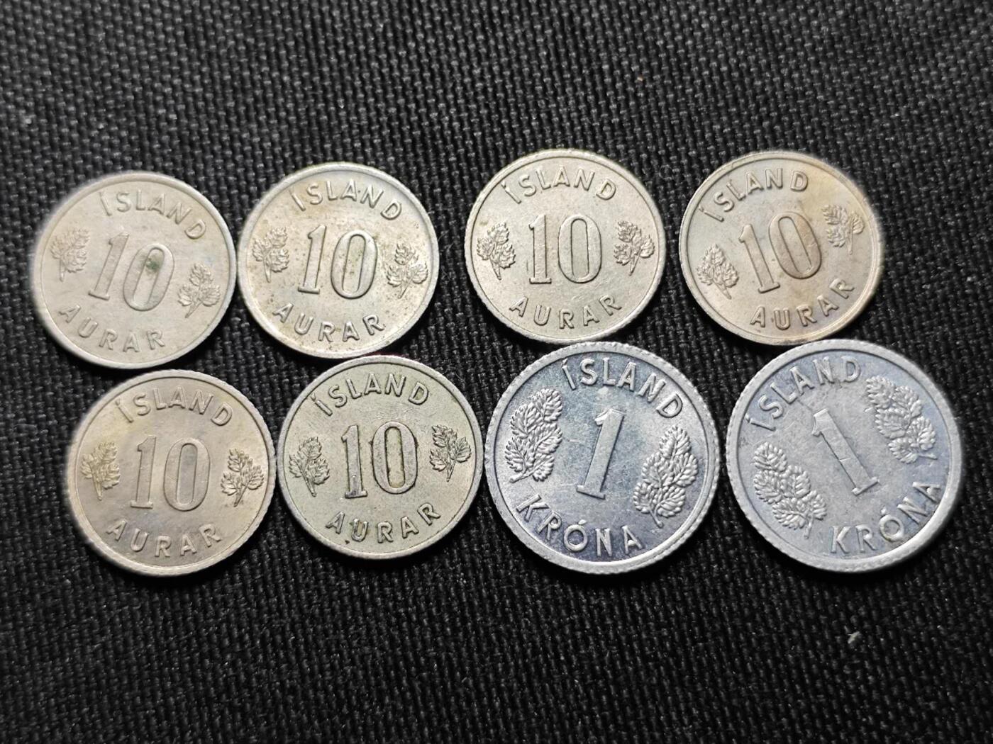 KK钱币收藏小铺   套币 批量/好品散币专场 2月预留时间 周末发货  冰岛大小面值散币一组72枚