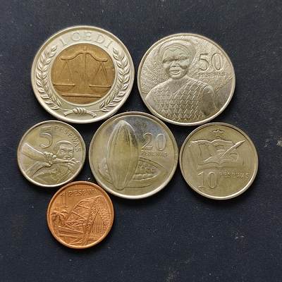 【全场包邮】纯粹捡漏拍508场 - 加纳2007年新版6枚套币