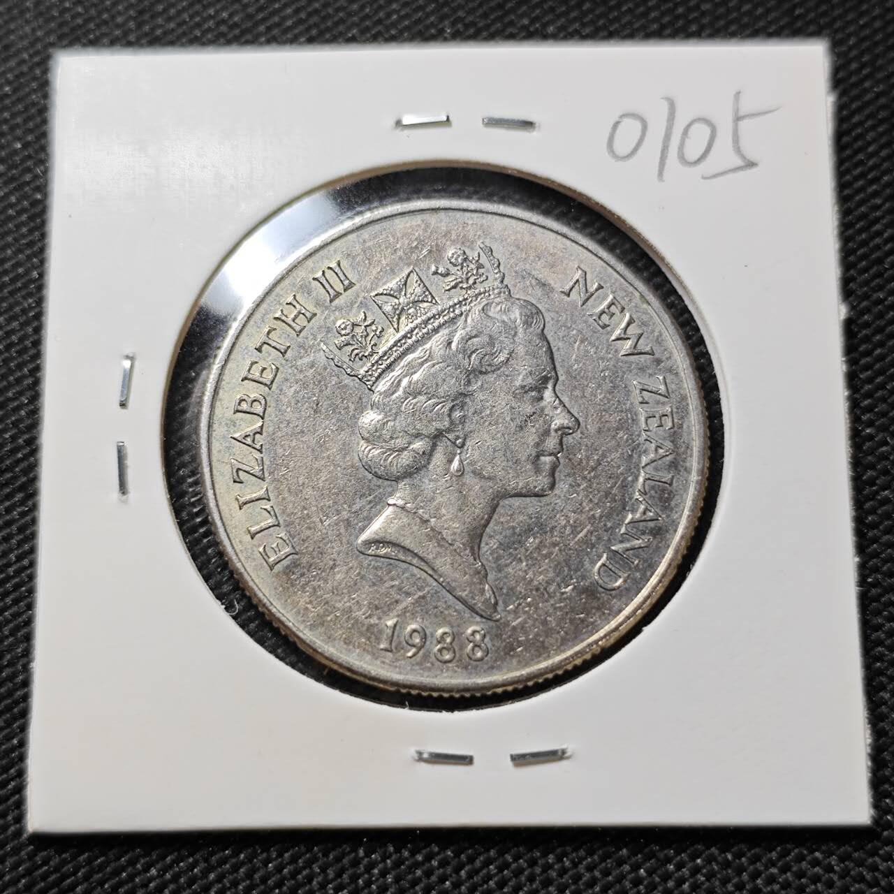 KK钱币收藏小铺   第401期 2月预留时间 周末发货  1988新西兰50分