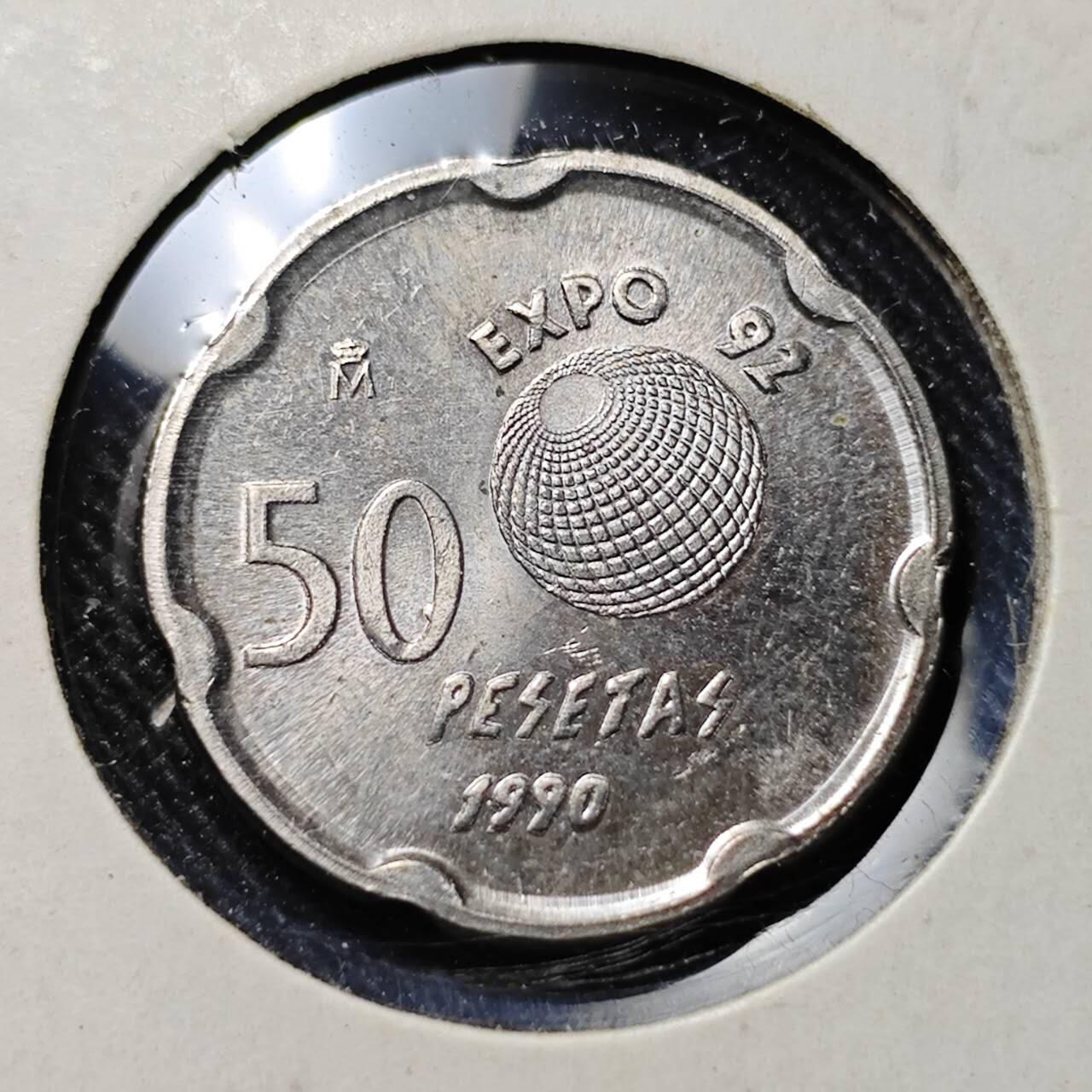 KK钱币收藏小铺   套币 批量/好品散币专场 2月预留时间 周末发货  西班牙50比塞塔纪念币 好品