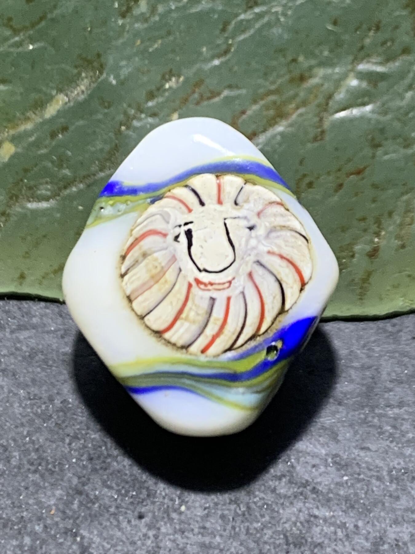 西亚古法手做恶魔之眼，人面琉璃珠一颗，