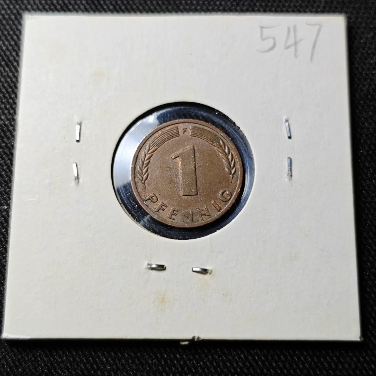 KK钱币收藏小铺   套币 批量/好品散币专场 2月预留时间 周末发货 1949西德1芬尼铜币 银行版 