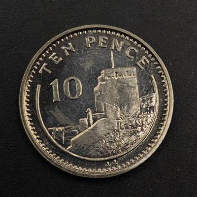 【淘币小摊】实时拍第八百七十六拍   散币场    每周一统一发货 - 直布罗陀1994年哨堡10便士镍币