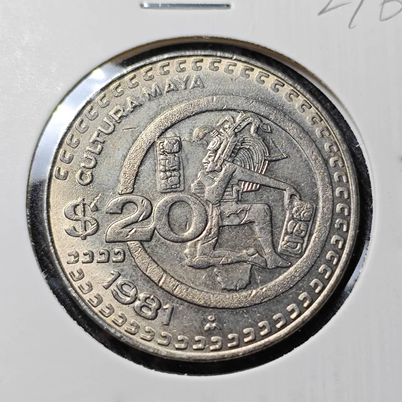 KK钱币收藏小铺   套币 批量/好品散币专场 2月预留时间 周末发货  1981墨西哥20比索 