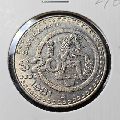 KK钱币收藏小铺   套币 批量/好品散币专场 2月预留时间 周末发货 -  1981墨西哥20比索 