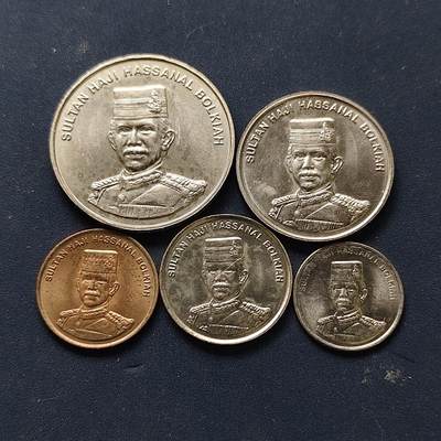 【全场包邮】纯粹捡漏拍508场 - 文莱1994-2004年5枚套币