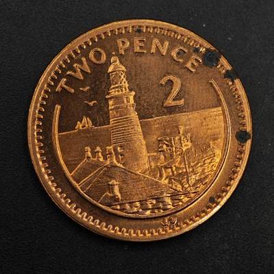 【淘币小摊】实时拍第八百七十六拍   散币场    每周一统一发货 - 直布罗陀1995年灯塔2便士铜币