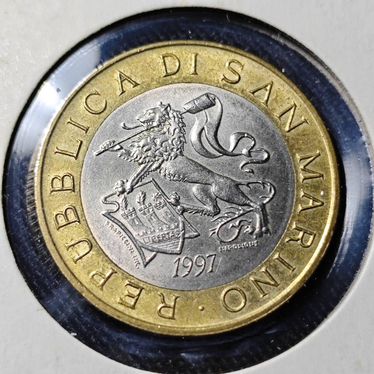 KK钱币收藏小铺   套币 批量/好品散币专场 2月预留时间 周末发货  圣马力诺1000里拉双色币