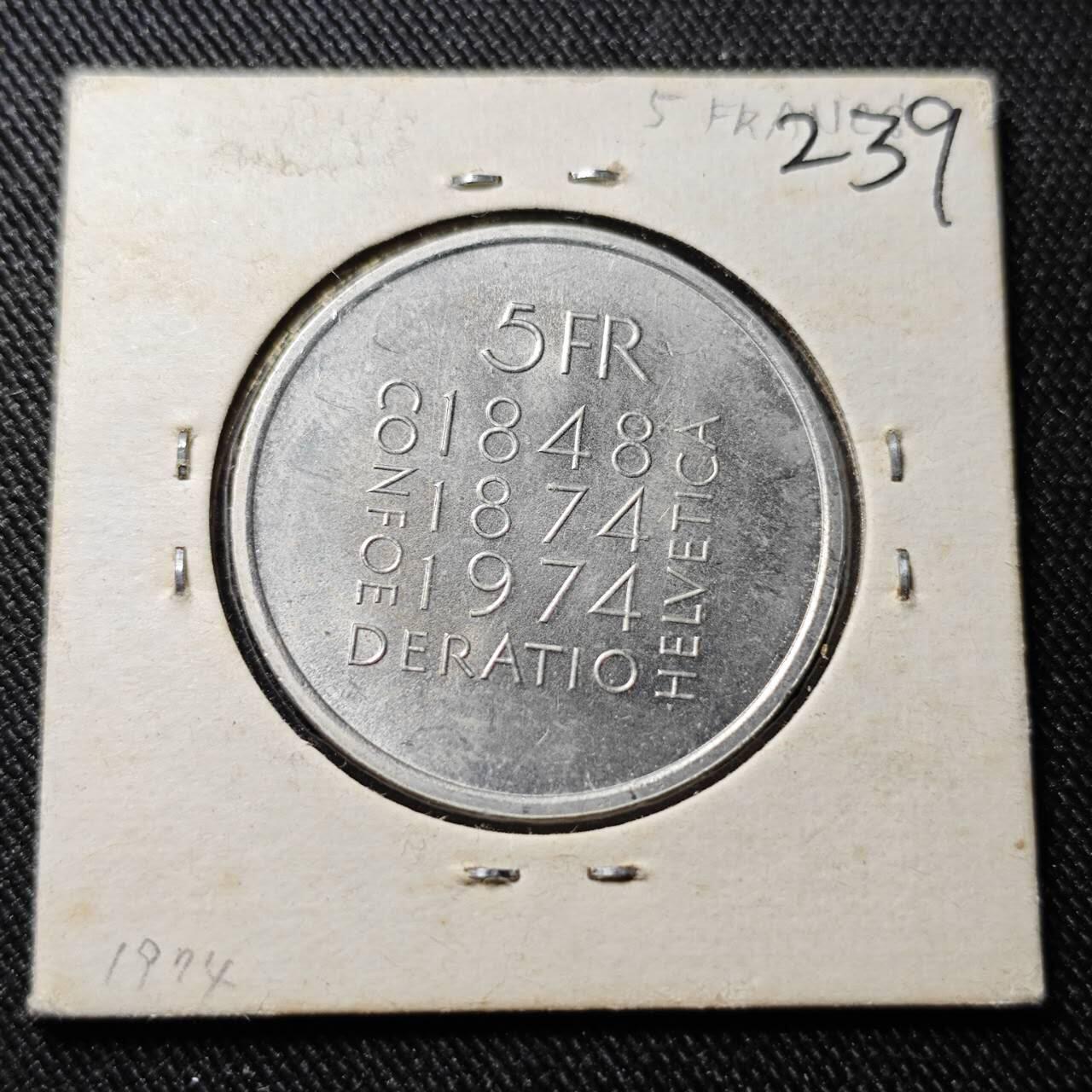 KK钱币收藏小铺   套币 批量/好品散币专场 2月预留时间 周末发货  瑞士5法郎纪念币 好品