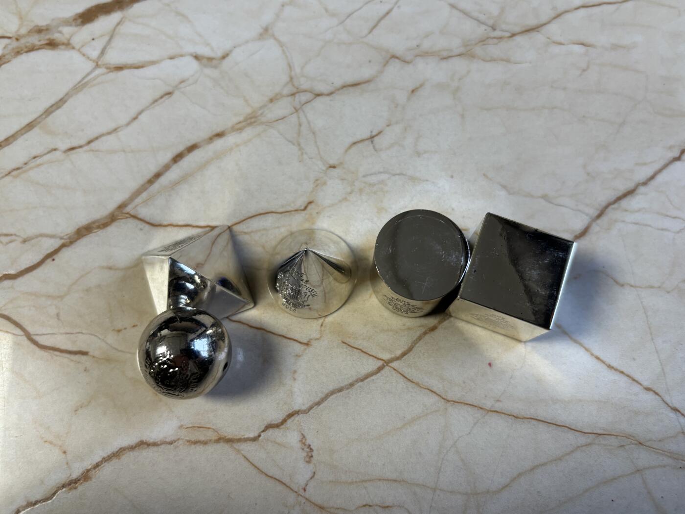 第192期拍卖 获奖索马里2014年数学纪念3D三维几何体硬币5枚套，铜镍镀银